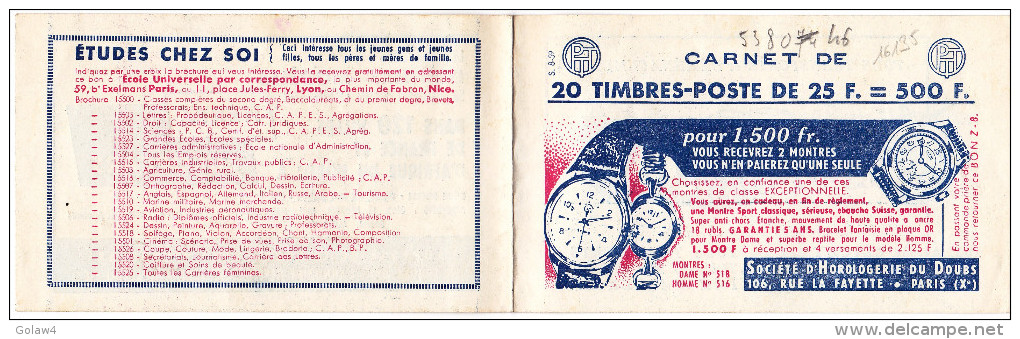 16135# CARNET VIDE S 8-59 SOCIETE HORLOGERIE DOUBS MONTRE ECOLE UNIVERSELLE CALBERSON AVION TRAIN CAMION HERTZ EUROPCARS - Autres & Non Classés