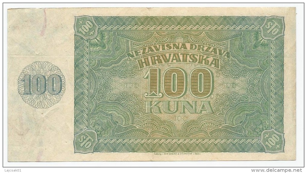 Croatia 100 Kuna 1941. - Croatie