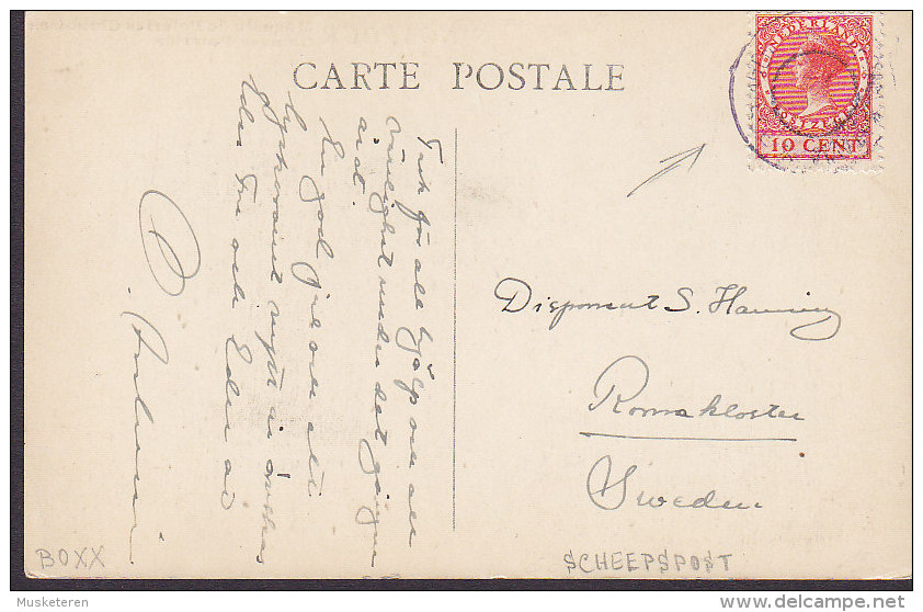 Singapore CPA Magasin Poteries Chinoises Chinese Poteries Netherlands Scheepspost Ships Mail To Sweden (2 Scans) - Singapore