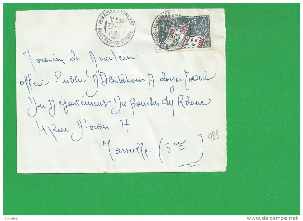 LETTRE BOUCHES DU RHONE MIRAMAS ENTREPOT - 1961-....