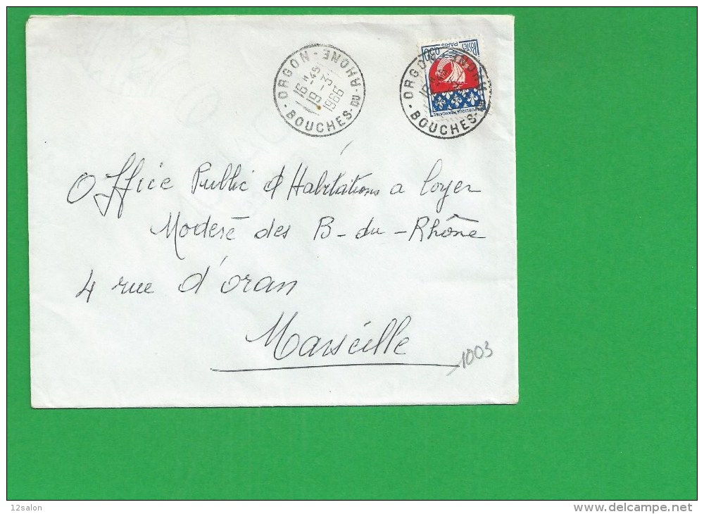 LETTRE BOUCHES DU RHONE ORGON - 1961-....