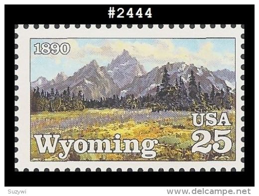 USA**WYOMING STATEHOOD-1990-MNH-MOUNTAIN LANDSCAPE-2444 - Unused Stamps