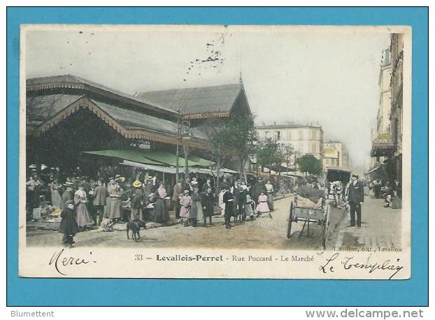 CPA 33 - Métier Marchands Ambulants Le Marché Rue Poccard LEVALLOIS PERRET 92 - Levallois Perret