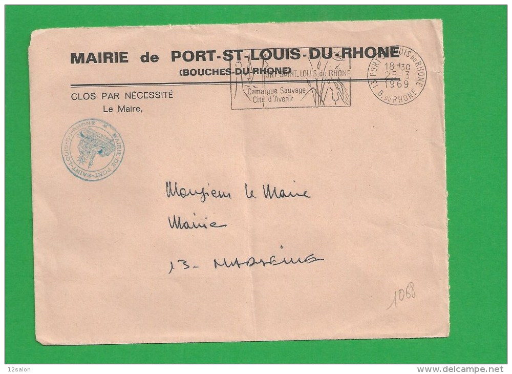 LETTRE BOUCHES DU RHONE PORT SAINT LOUIS Secap Camargue Sauvage Tad à Droite En Franchise - 1961-....