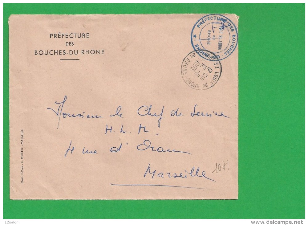 LETTRE BOUCHES DU RHONE PORT SAINT LOUIS En Franchise - 1961-....