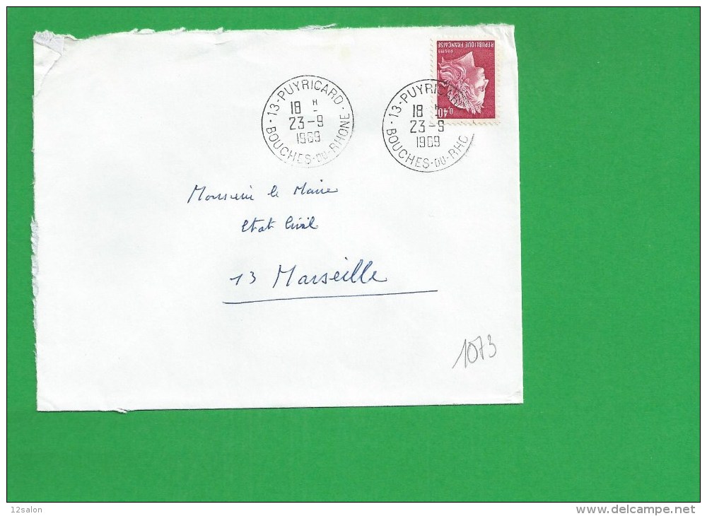 LETTRE BOUCHES DU RHONE PUYRICARD - 1961-....