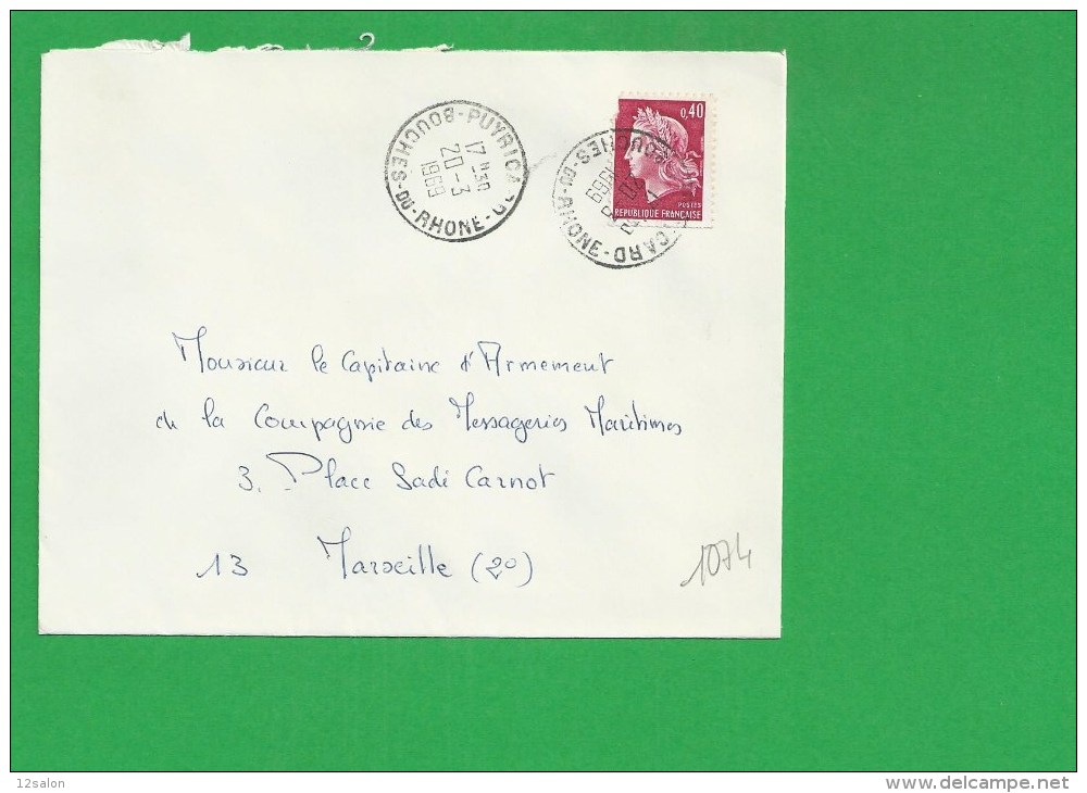 LETTRE BOUCHES DU RHONE PUYRICARD - 1961-....