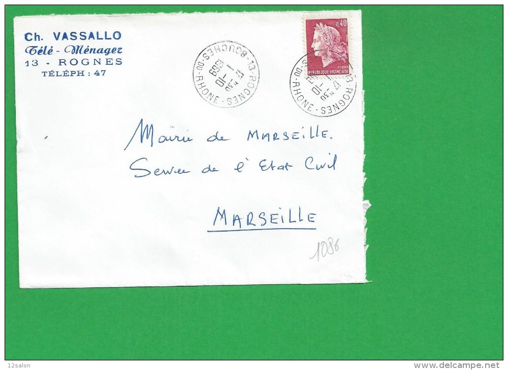 LETTRE BOUCHES DU RHONE ROGNAC - 1961-....