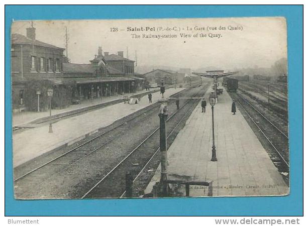 CPA 128 - Chemin De Fer - Train - La Gare Vue Des Quais SAINT-POL 62 - Saint Pol Sur Ternoise