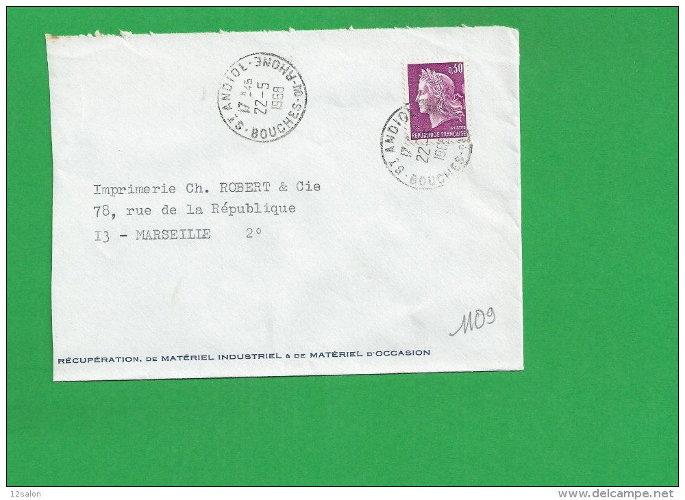 LETTRE BOUCHES DU RHONE SAINT ANDIOL - 1961-....