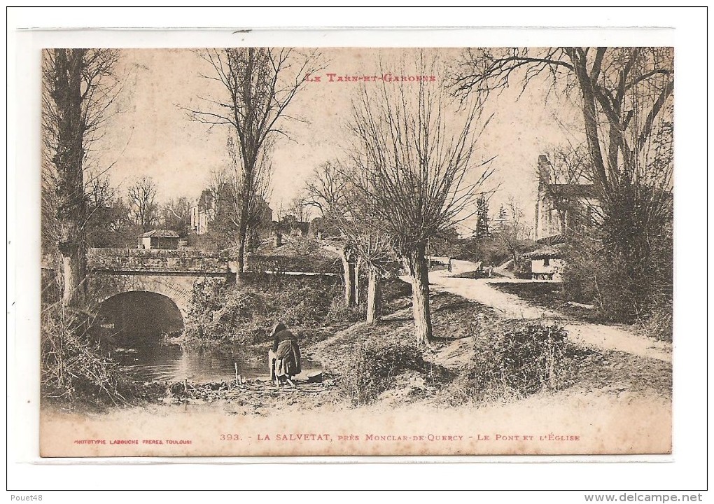 82 - LA SALVETAT Près De MONCLAR DE QUERCY - Le Pont Et L'église - Montclar De Quercy