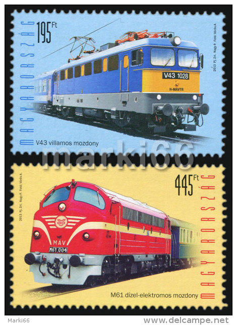 Hungary - 2013 - Locomotives - Mint Stamp Set - Neufs