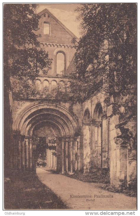 1363r: SW- AK Paulinzella, Portal Der Klosterruine, Um 1920, Ungelaufen - Rudolstadt