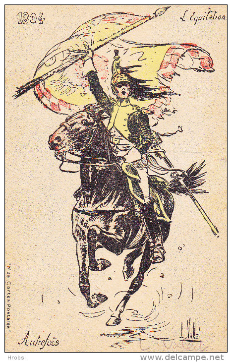 Illustrateur VALLET L.,l'équitation 1904, Uniforme, Cheval, - Vallet, L.