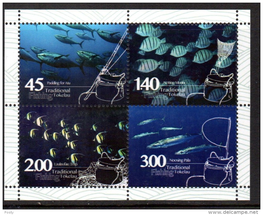 TOKELAU - TRADITIONAL FISHING - FISH - POISSONS - BLOC-FEUILLET - MINIATURE SHEET - 2015 - - Tokelau