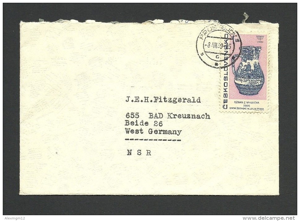 Used Cover From Czechoslovakia To Germany, 1969 - Covers