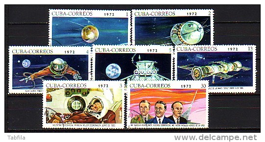 CUBA \ 1972 - Cosmos - 7v Obl. - Sud America