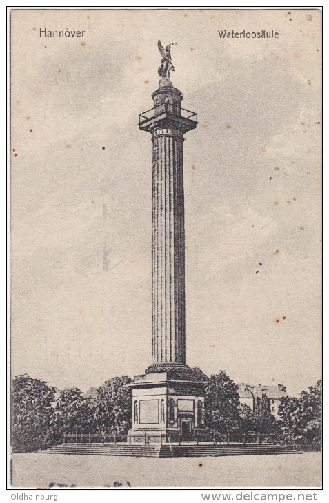 1364c: Waterloosäule In Hannover, Gelaufen 29.07.1911 - Monuments