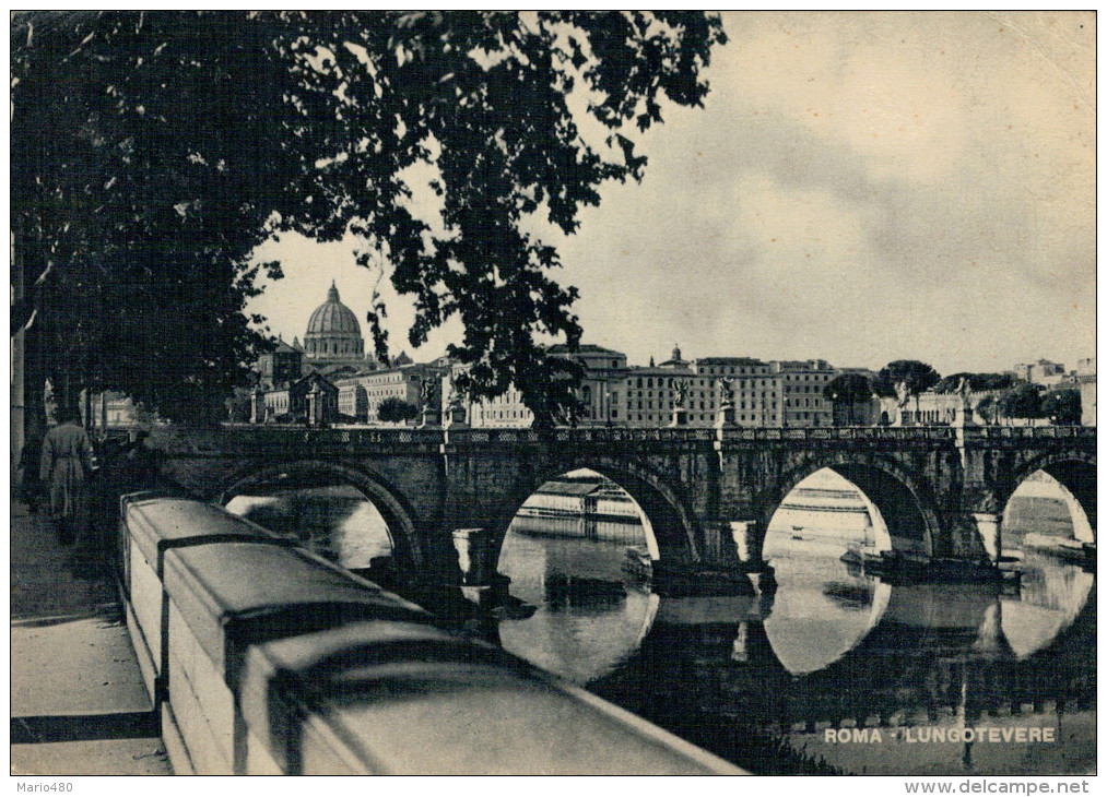 ROMA  LUNGOTEVERE    2 SCAN    (VIAGGIATA) - Fiume Tevere