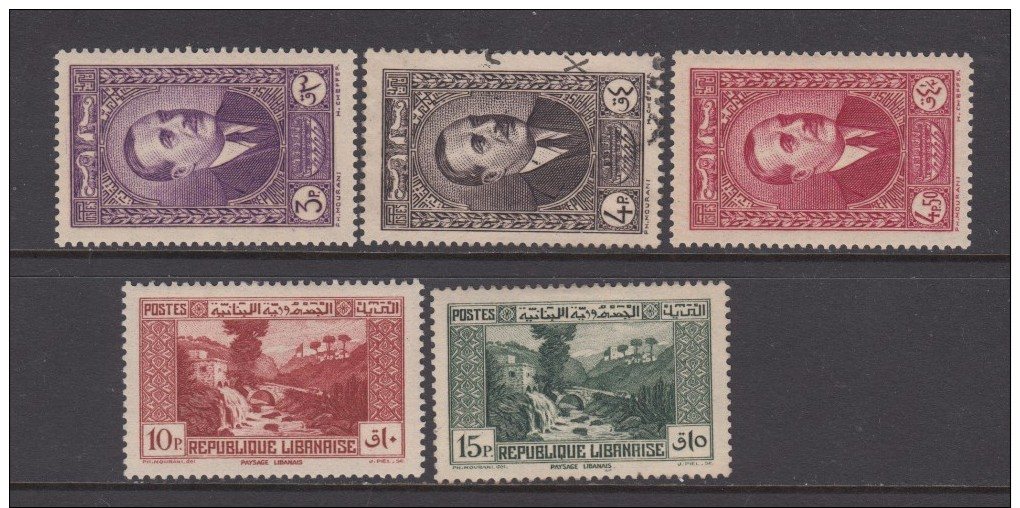 1937 - 1938    YVERT  Nº  152 / 156 - Nuevos