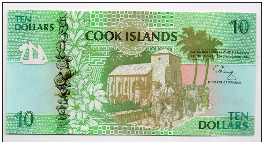 COOK : 10 $ 1992 (unc) - Islas Cook