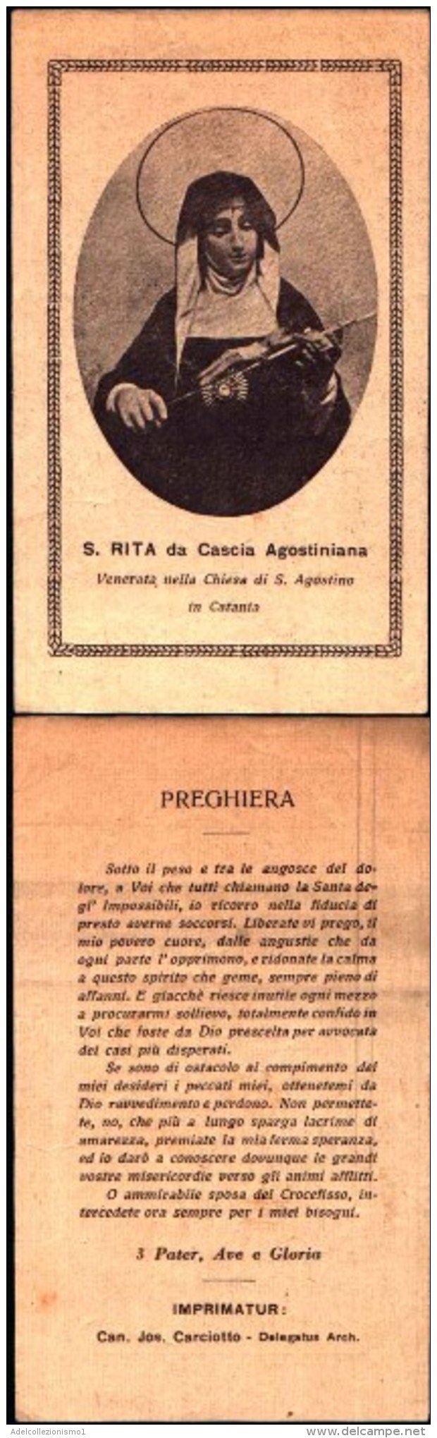 69056) Santino  Di Santa Rita Da Cascia - Santons