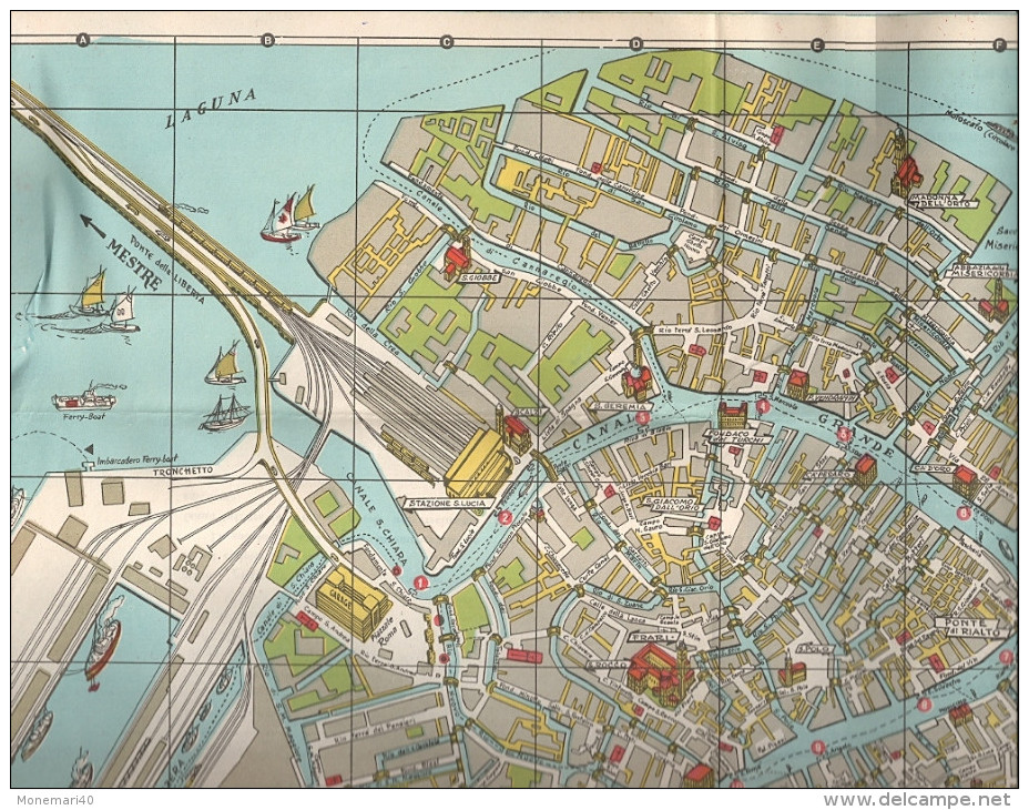 VENEZIA - Carte Géographique (En Partie Quadrilingue - Anglais - Français - Allemand - Italien) - Cartes Géographiques