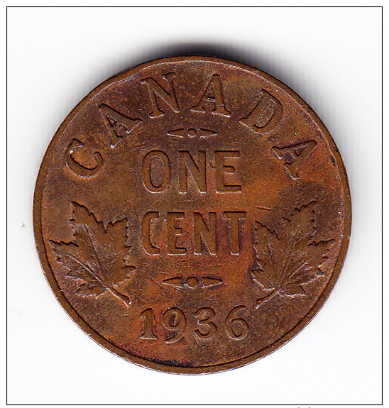 1936 Canada One Cent Coin - Canada