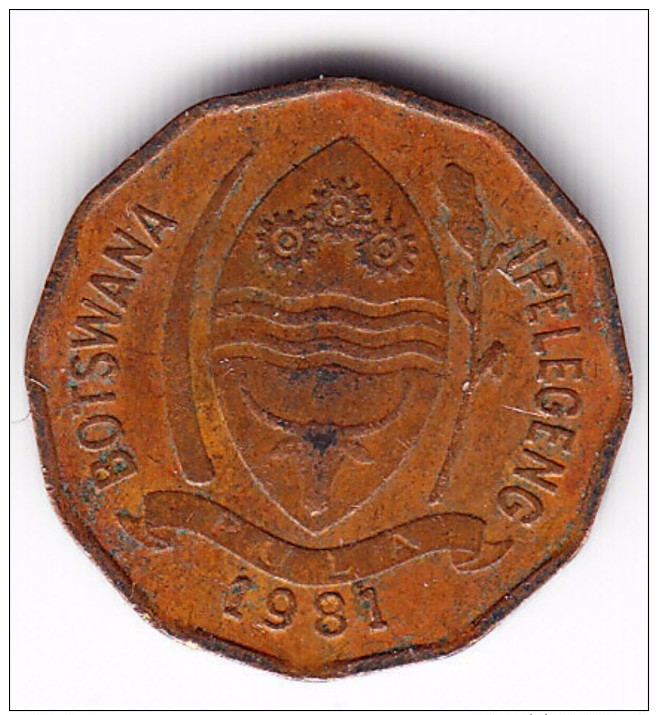 1981 Botswana 2 Thebe Coin - Botswana