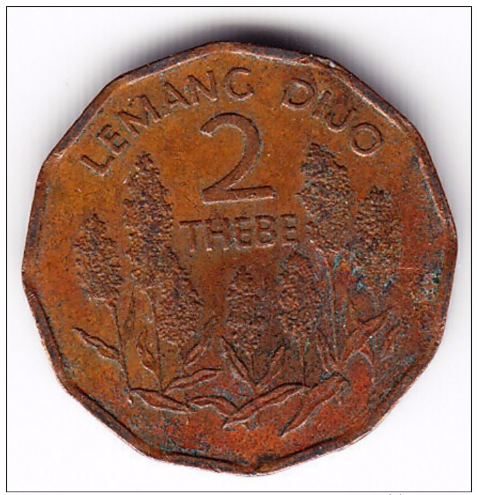1981 Botswana 2 Thebe Coin - Botswana