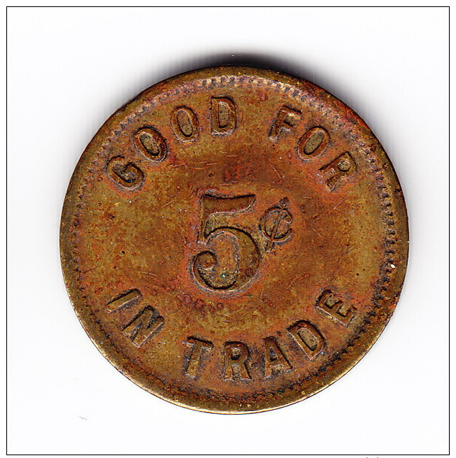 USA Good For 5c In Trade Token - Monetary/Of Necessity
