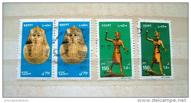 Egypt 2002 - Archaeology Soldier - 2 Different 150 Pt - Oblitérés