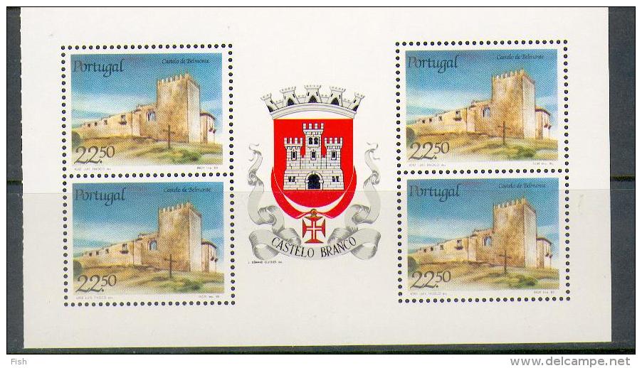 Portugal ** & Castles And Coats Of Portugal, Castelo Branco 1986 - Blocchi & Foglietti