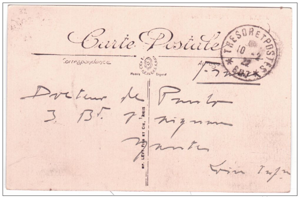 Carte Postale " Gare D'Alexandrette " Affr. Y & T N°60 O.M.F. 1 Piastre  Oblit. Tresor Et Postes * 607 * - Covers & Documents