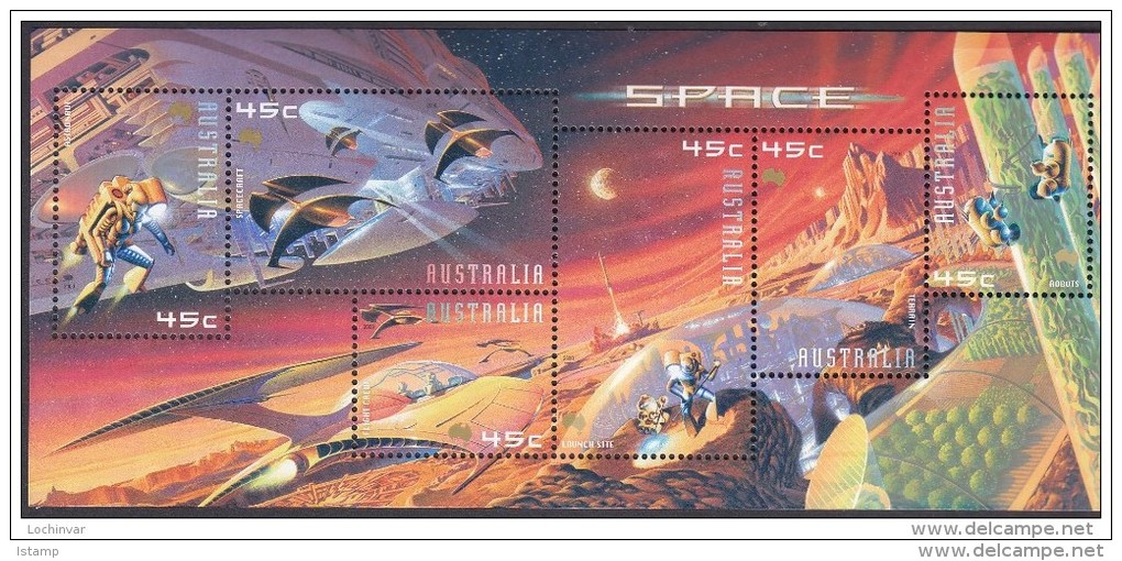 ⭕2000 - Australia SPACE - Miniature Sheet Stamps MNH⭕ - Blocks & Sheetlets