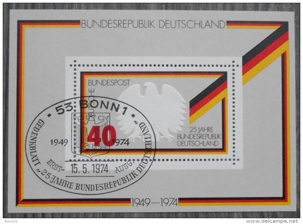 BLOC RFA - 25 Jahre Bundesrepublik Deutschland - 15.05.1974 - Other & Unclassified