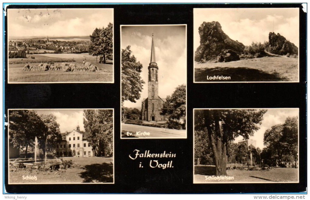 Falkenstein Im Vogtland - S/w Mehrbildkarte 5 - Falkenstein (Vogtland)