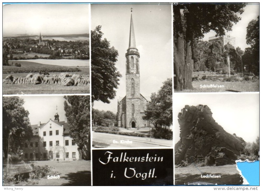 Falkenstein Im Vogtland - S/w Mehrbildkarte 6 - Falkenstein (Vogtland)