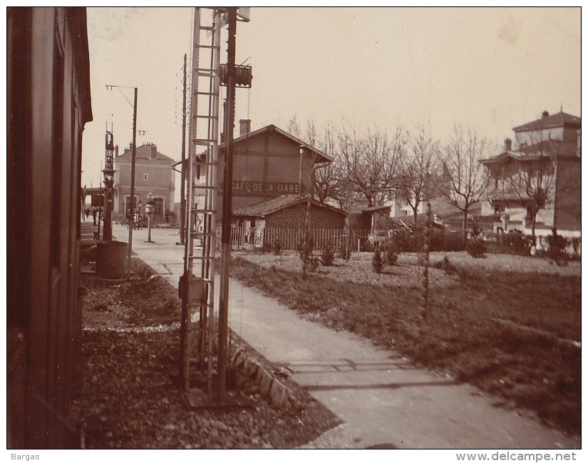 Photo Ancienne 1904 Gare Train De Sathonay - Orte