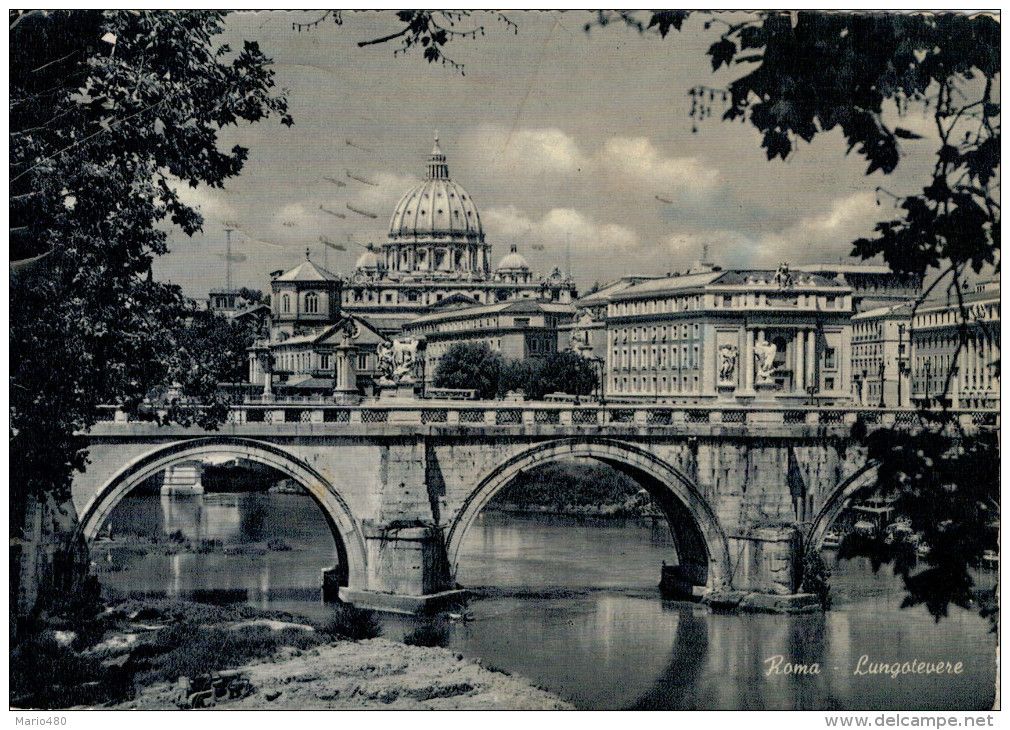 ROMA   LUNGOTEVERE     2 SCAN   (VIAGGIATA) - Fiume Tevere