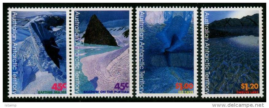 1996 - Australian Antarctic Territory LANDSCAPES Set 4 Stamps MNH - Unused Stamps