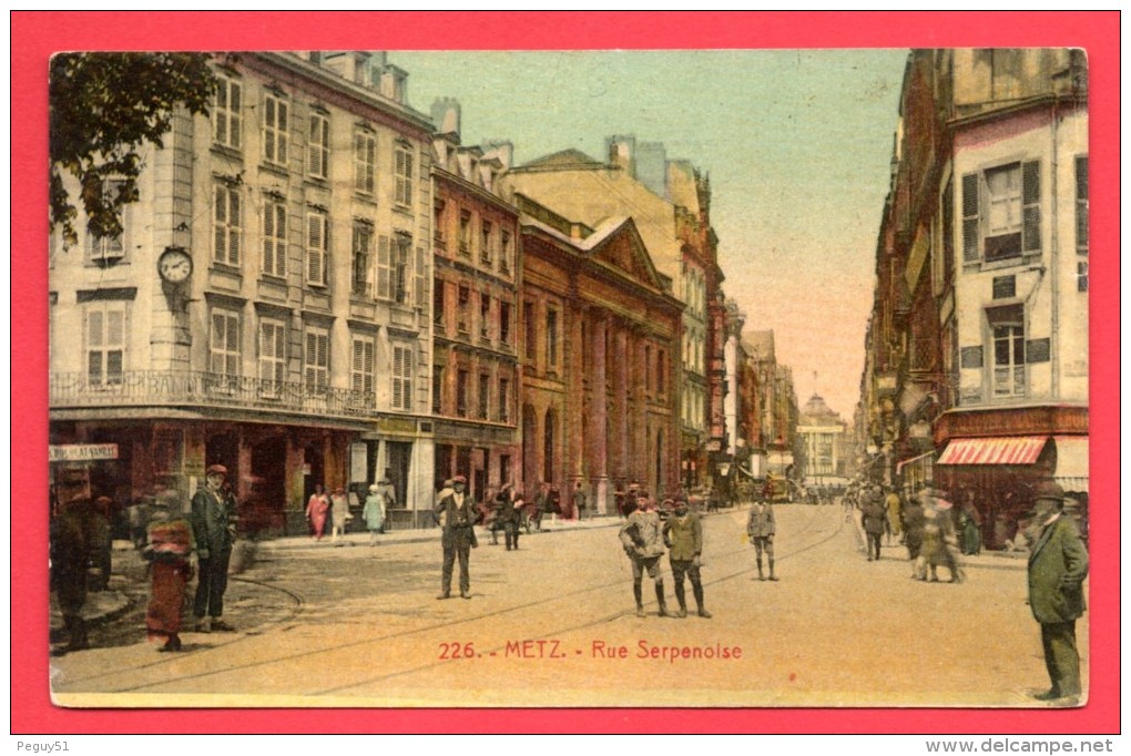 57. Metz. Scène De Vie Rue Serpenoise.1931 - Metz