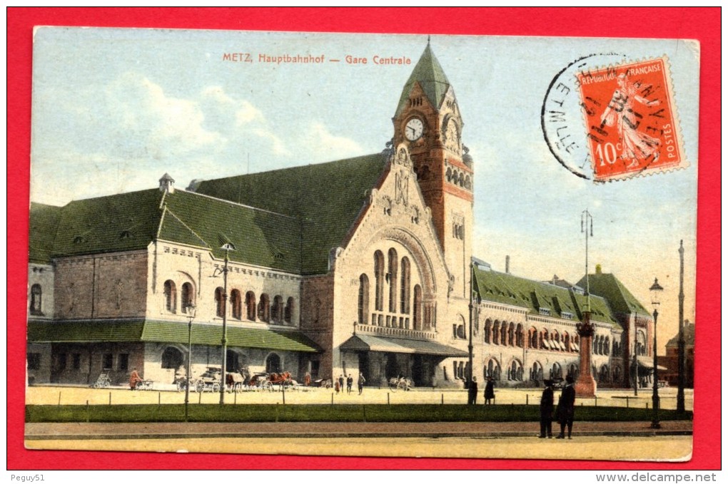 57. Metz. Hauptbahnhof. Gare Centrale. Nancy - Badonviller   Nov. 1912 - Metz