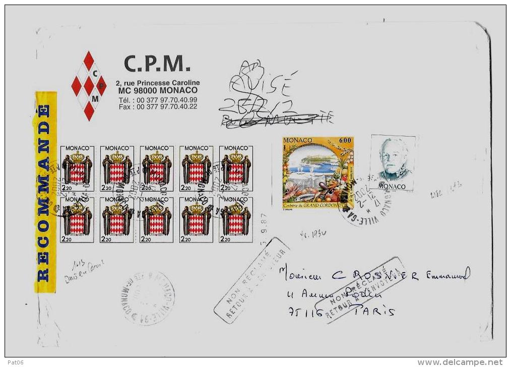 Principauté De Monaco &laquo; MONTE-CARLO* Monaco Assimilé Aux Tarifs Postaux Français * LRE &ndash; Affrt. &laquo; FRAN - Cartas & Documentos