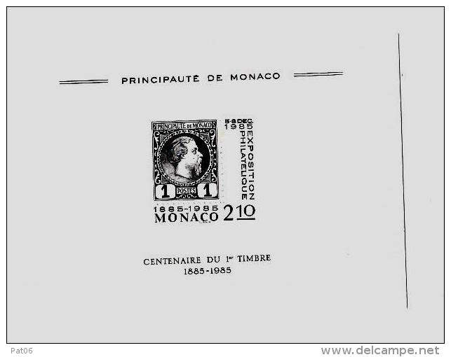 Principauté De Monaco &laquo; MONACO 1985 &raquo;Centenaire Du 1er Timbre De Monaco 1885/1985Vignette Neuve En Epreuve D - Collections, Lots & Series