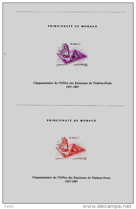 Principauté De Monaco &laquo; MONACO 1987 &raquo;Epreuve De Luxe De La Série &laquo; Papillons &raquo;(Yv. N°1585/1588 - - Collections, Lots & Séries