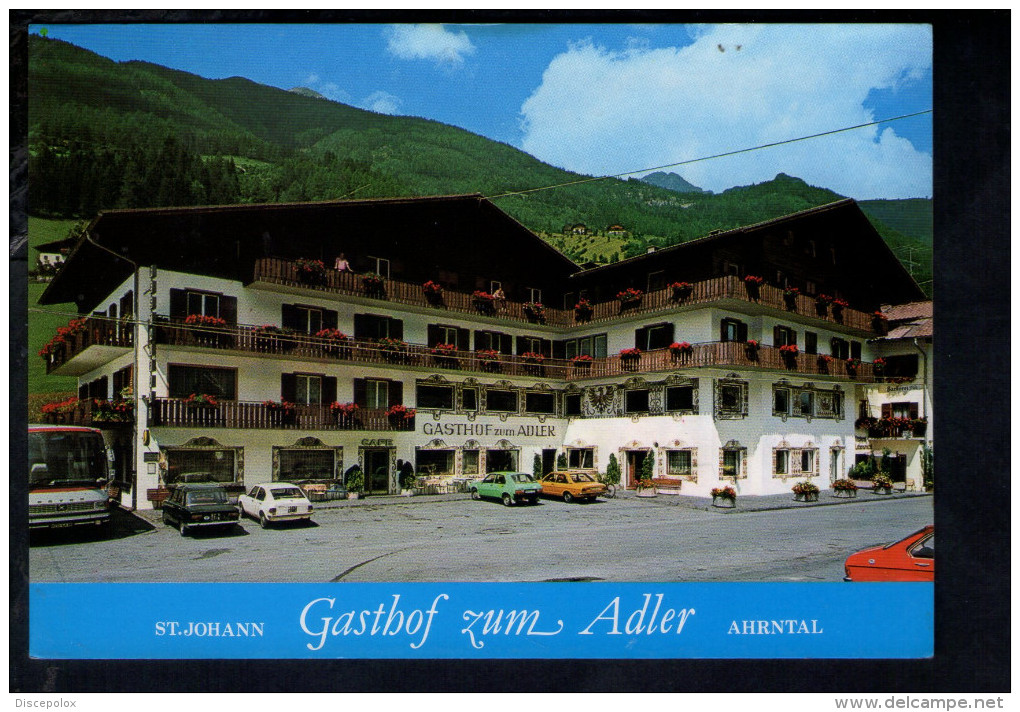 P3828 Gasthof " ADLER " Albergo, Hotel - SAN GIOVANNI IN VALLE AURINA ( Bolzano ) ST. JOHANN IM AHRNTAL + AUTO FIAT ALFA - Altri & Non Classificati