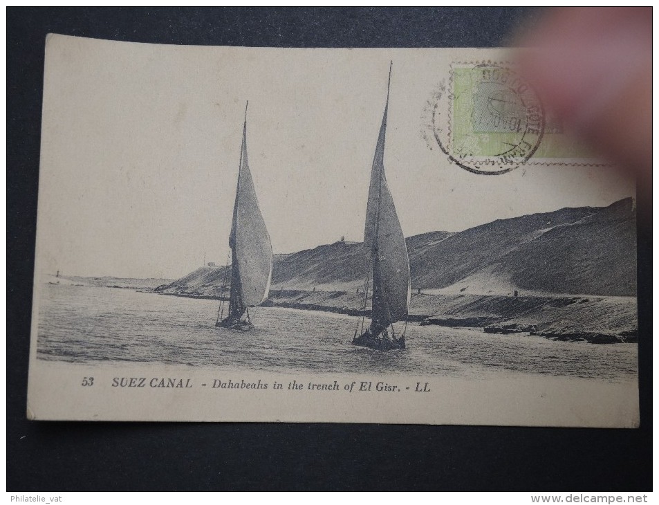 FRANCE - Ob. Des Côte Des Somalis Sur Cp Du Canal De Suez En 1924 - A Voir - Lot P14651 - Covers & Documents