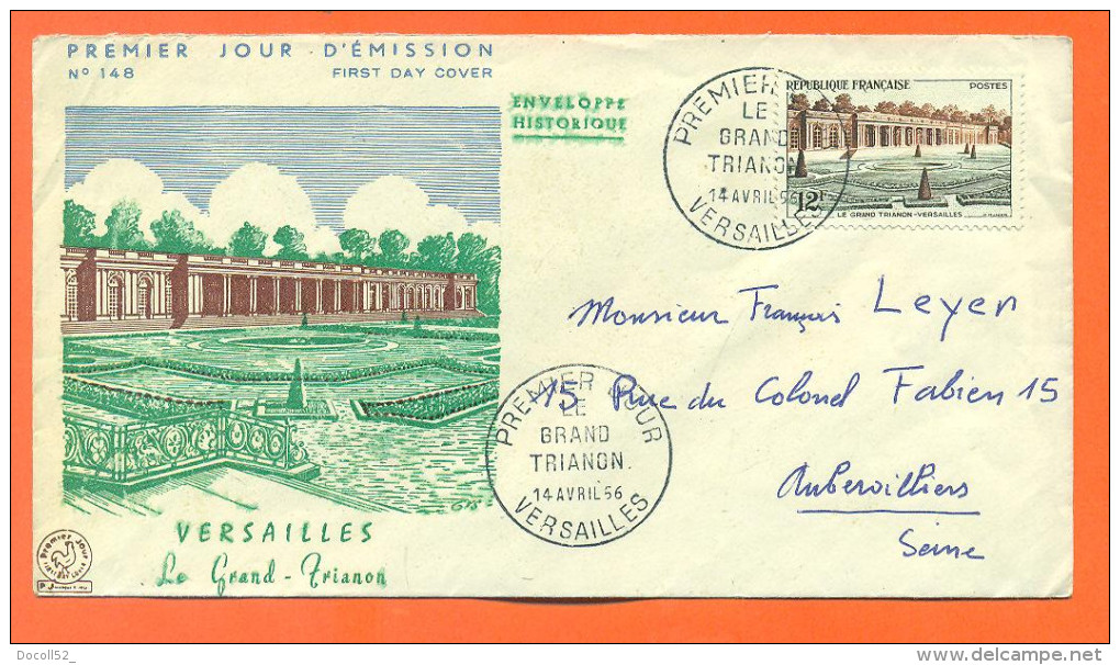 1er Jour - Versailles Le Grand Trianon 1956 - 14 Avril 1956 - 1950-1959