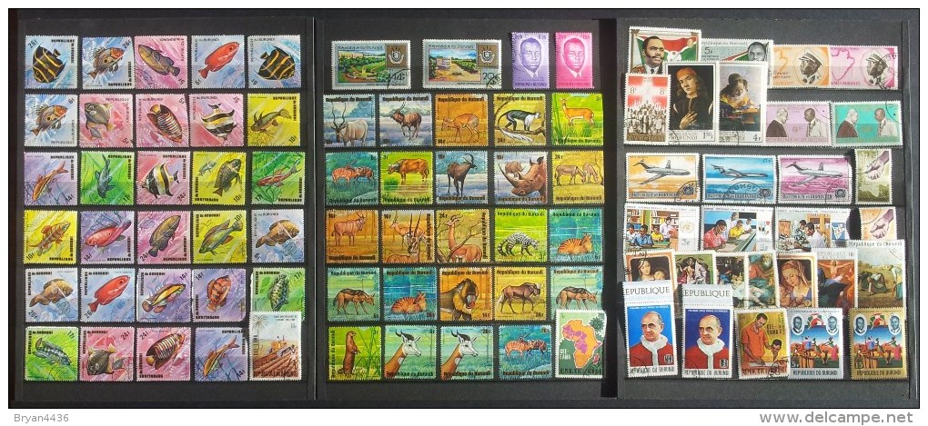 BURUNDI - BELLE COLLECTION De 177 TIMBRES -  GRAND FORMAT - TRES BEL ETAT. - Collections